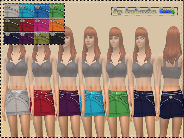  The Sims Resource: Skirt with Zipper by bukovka