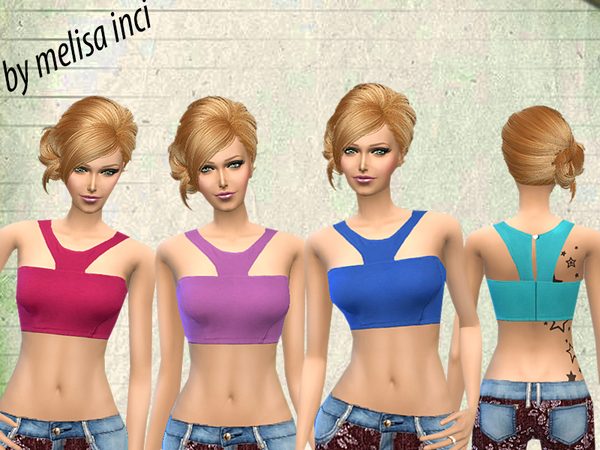  The Sims Resource: Halter Strapless Top by melisa inci