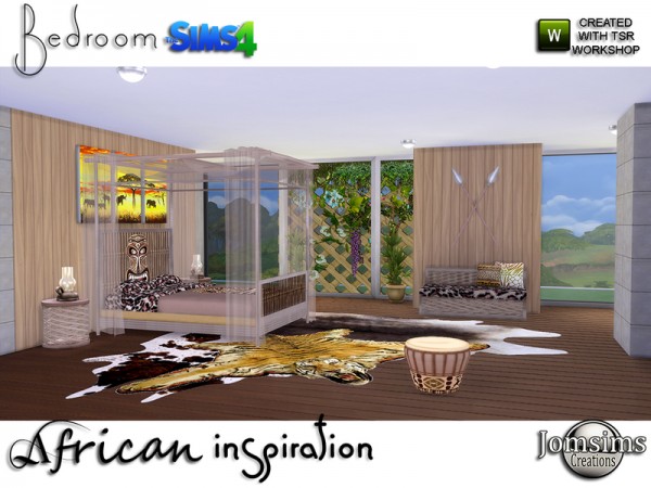  The Sims Resource: African inspiration bedroom by jomsims