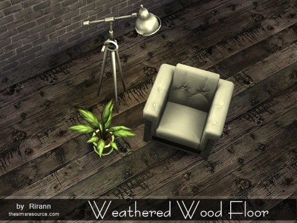  The Sims Resource: Weathered Wood Floor by Rirann