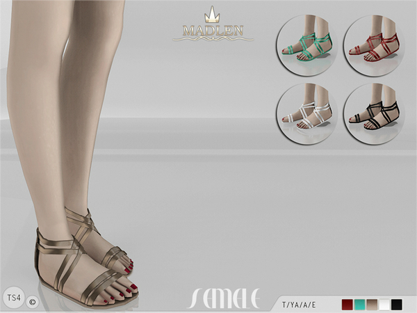  The Sims Resource: Madlen Semele Sandals by MJ95