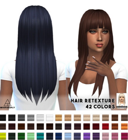  Miss Paraply: Hairstyle retextured   Notegain Alicia   42 colors