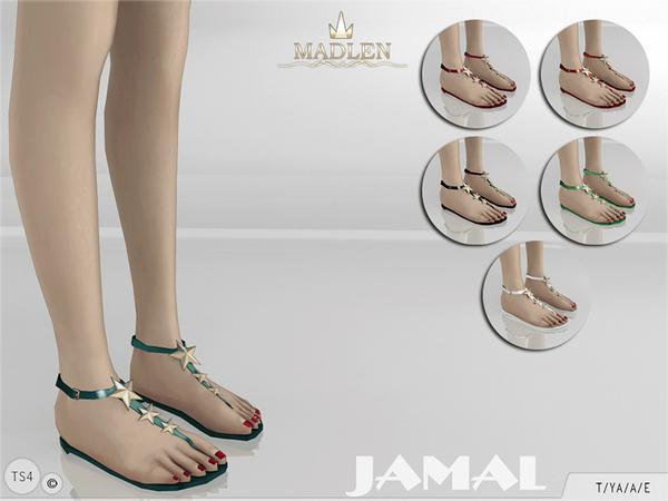  The Sims Resource: Madlen Jamal Sandals by MJ95