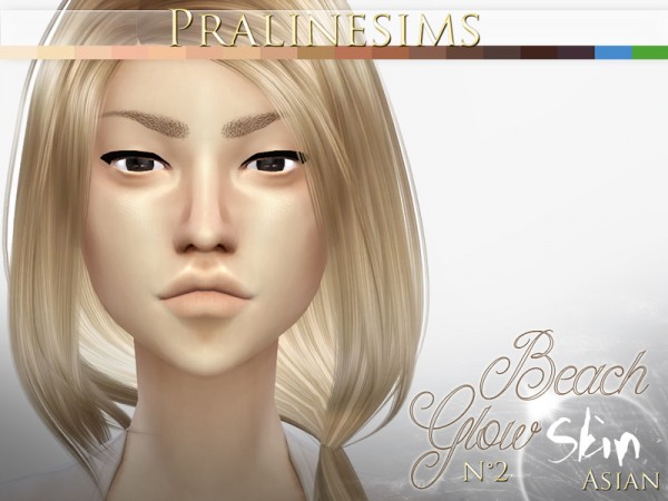  The Sims Resource: Beach Glow Skin ASIAN by Pralinesims
