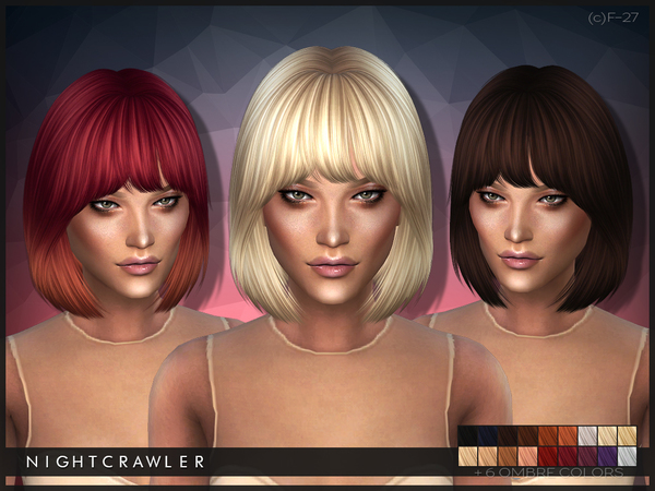  The Sims Resource: Nightcrawler Hair 27