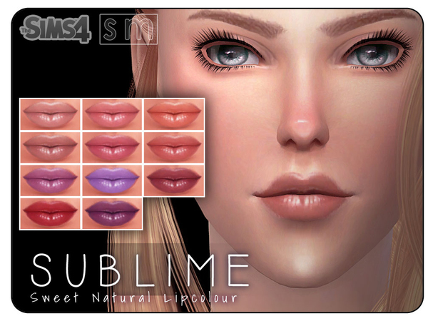 The Sims Resource: Sweet Natural Lip Colour by Screaming Mustard