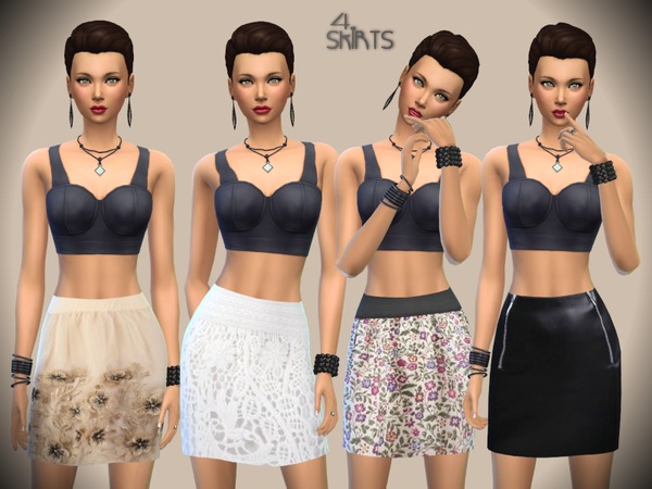  The Sims Resource: 4 Skirts by Paogae