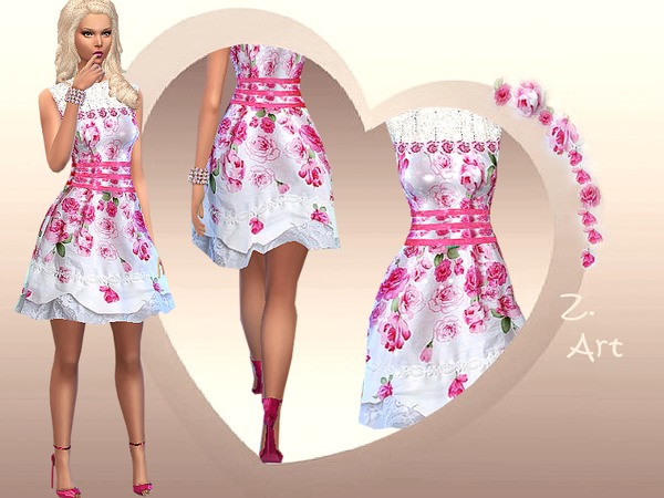  The Sims Resource: Pure Romantic dress by Zuckerschnute20