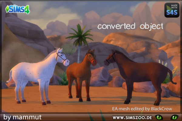  Blackys Sims 4 Zoo: Horses by Mammut