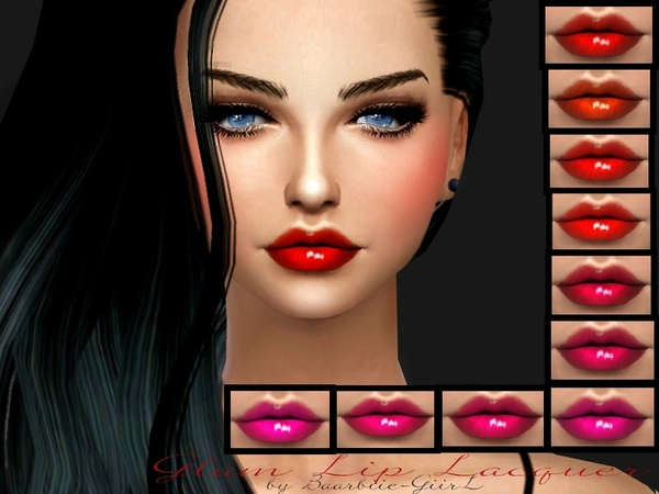  The Sims Resource: Glam Lip Lacquer by Baarbiie Girl