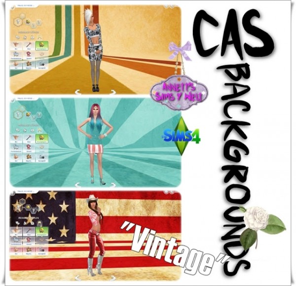  Annett`s Sims 4 Welt: CAS Backgrounds Vintage