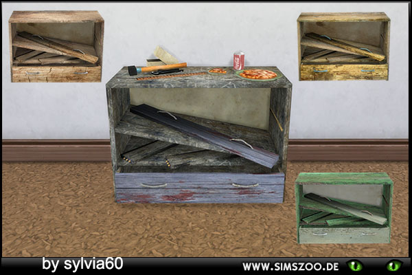  Blackys Sims 4 Zoo: Broken Sideboard by sylvia60