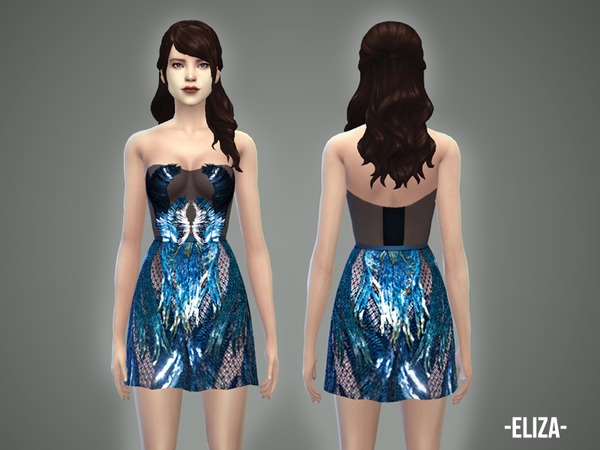  The Sims Resource: Eliza   dress by April