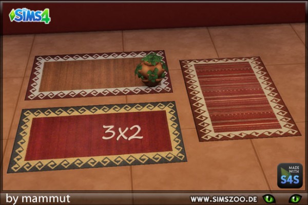  Blackys Sims 4 Zoo: Indian rug 3x2 by Mammut