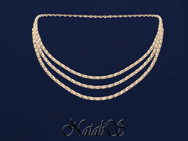  The Sims Resource: Triple strand necklace by NataliS