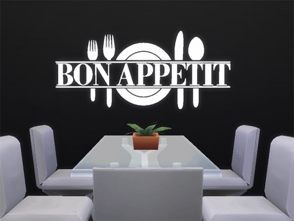  Sims Fans: Bon Appetit Wall Sticker by Melinda