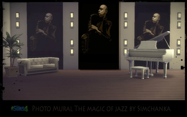  Ihelen Sims: Photo Mural The magic of jazz by Simchanka