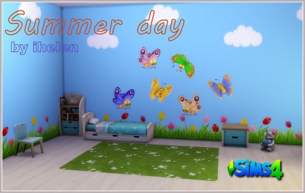  Ihelen Sims: Wall and Stickers Summer day by ihelen