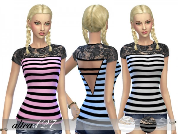  The Sims Resource: Striped shirt by Altea127