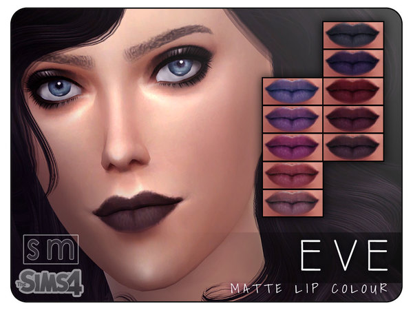  The Sims Resource: Eve Matte Lipcolour by Screaming Mustard