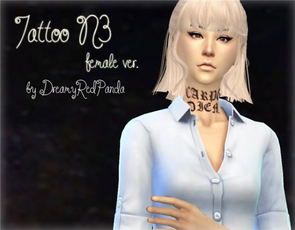  The Sims Models: Tattoo by Dreamy Red Panda