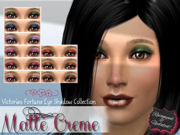  The Sims Resource: Matte Creme Eye Shadow Collection by  fortunecookie1