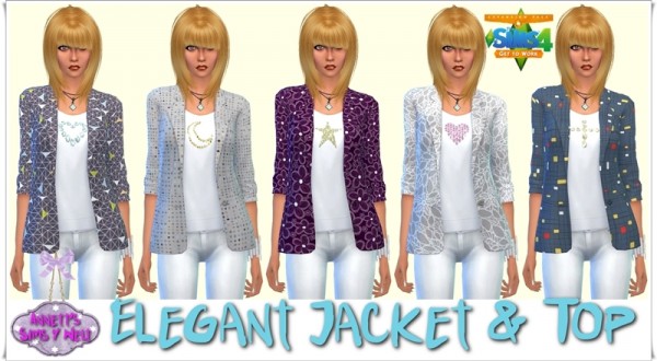  Annett`s Sims 4 Welt: Elegant Jacket & Top