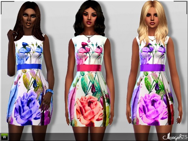  Sims 3 Addictions: Floral pattern dress