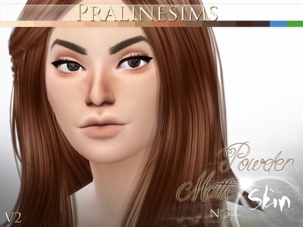  The Sims Resource: Powder Matte Skin by PralineSims