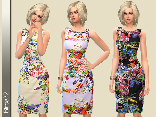  The Sims Resource: Summer floral dress by Birba32