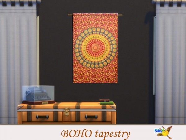  The Sims Resource: Boho Tapestry set by evi