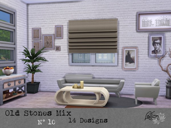  The Sims Resource: Walls Old Stones Mix by Loliam Sims