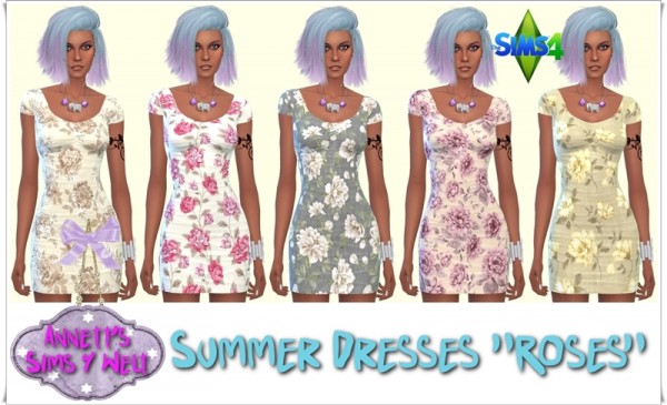  Annett`s Sims 4 Welt: Summer Dresses Roses