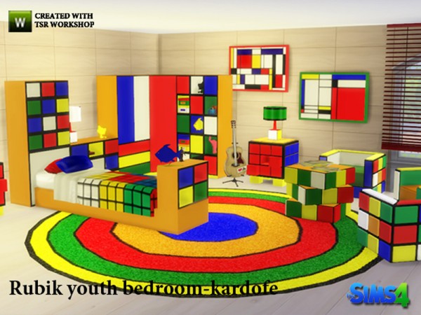  The Sims Resource: Rubik youth bedroom by Kardofe