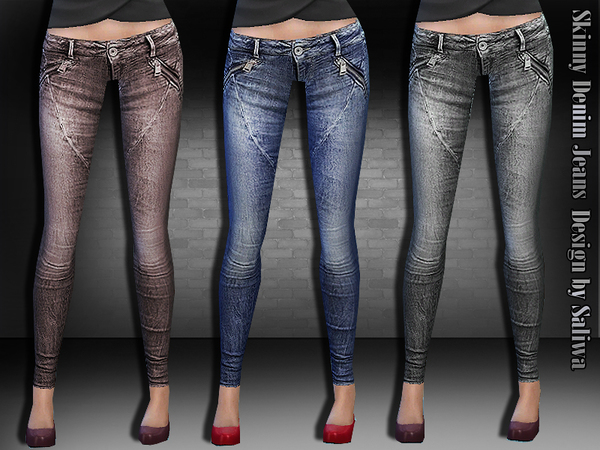  The Sims Resource: Slim Fit Jeans by Saliwa