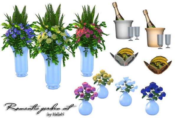  Sims Creativ: Romantic garden set
