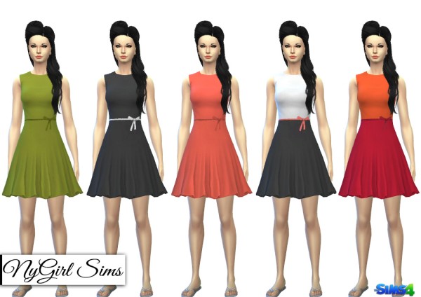 NY Girl Sims: Vintage Style Flare Dress • Sims 4 Downloads