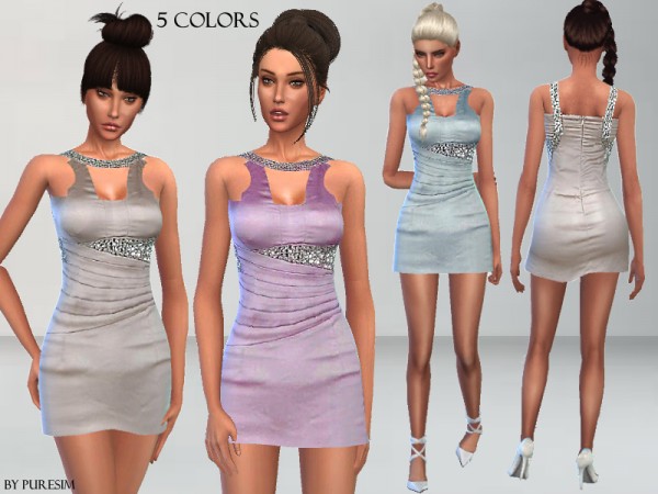  The Sims Resource: Wedding Guest Dress by Puresim