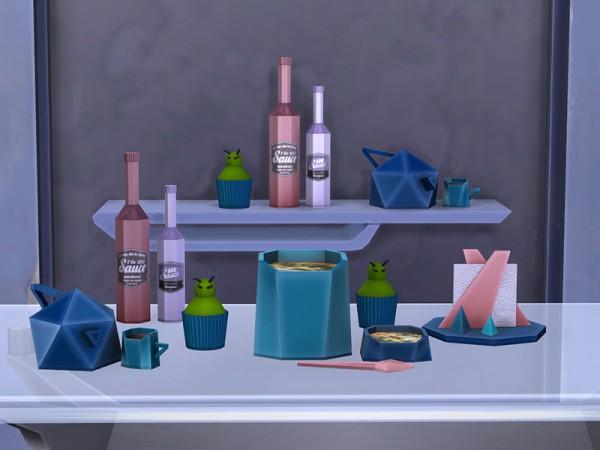  The Sims Resource: Facet Geometric Kitchen set by Soloriya