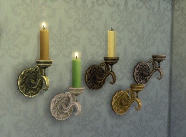  Mod The Sims: Single Candle + Candle Holders by plasticbox