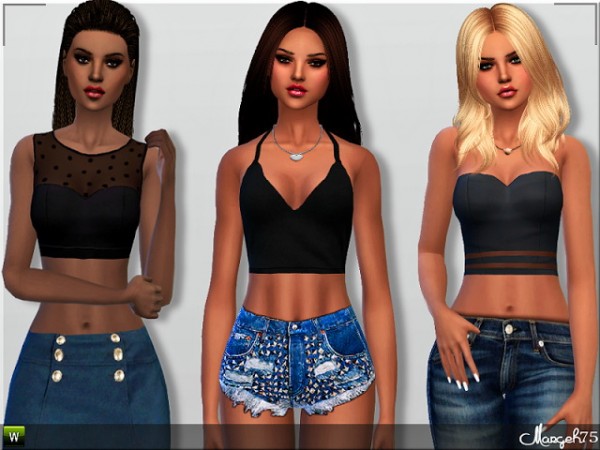  Sims 3 Addictions: Various Black Tops by Margies Sims