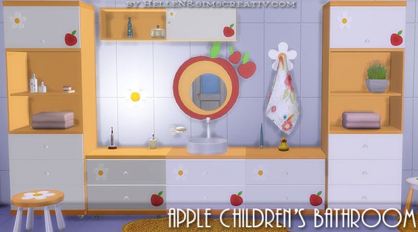  Sims Creativ: Apple Children’s bathroom by HelleN