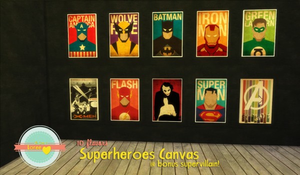  Loree: Superheroes Canvas