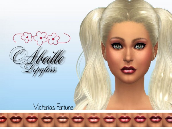  The Sims Resource: Victorias Fortune Abeille Lipgloss Collection by fortunecookie1