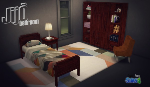 Onyx Sims: Jijō Bedroom Set