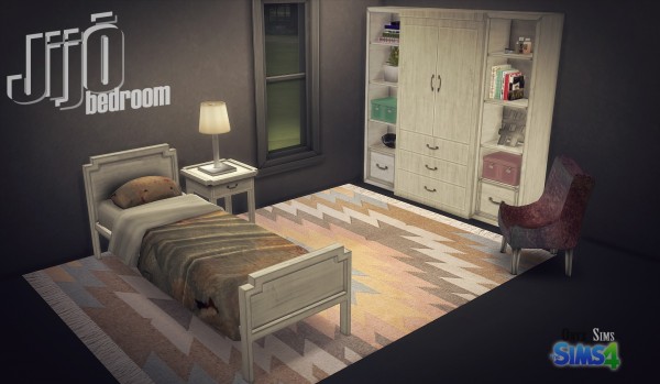  Onyx Sims: Jijō Bedroom Set