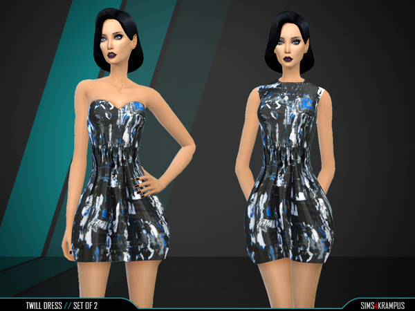  The Sims Resource: Twill Dress Set by SIms4Krampus