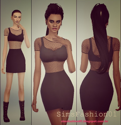  Sims Fashion 01: Transparent Dress (ROCK) by Sims Fashion 01