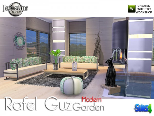  The Sims Resource: Rafel guz modern garden by jomsims