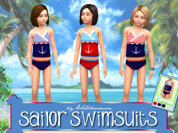  Akisima Sims Blog: Sailor Swimsuits